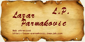 Lazar Parmaković vizit kartica